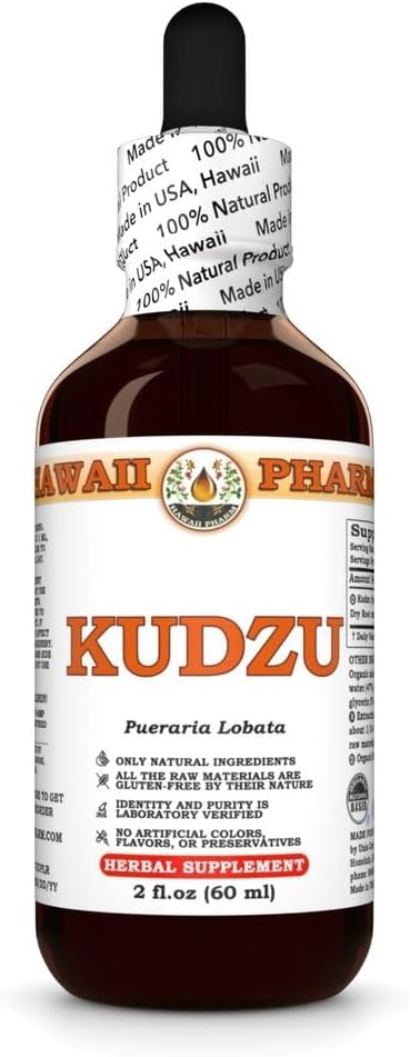 Hawaii Pharm Kudzu Extract Tincture - Liver Wellness & Heart Health Support - 2 fl.oz