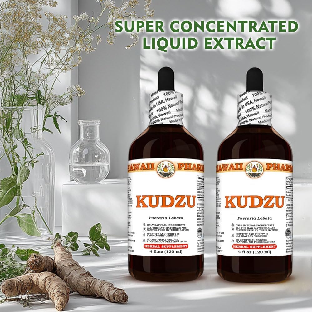 Hawaii Pharm Kudzu Extract Tincture - Liver Wellness & Heart Health Support - 2 fl.oz