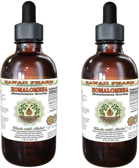 Hawaii Pharm LLC Homalomena Occulta Tincture - Dried Rhizome Liquid Extract - Herbal Supplement - 2x2 oz Bottle