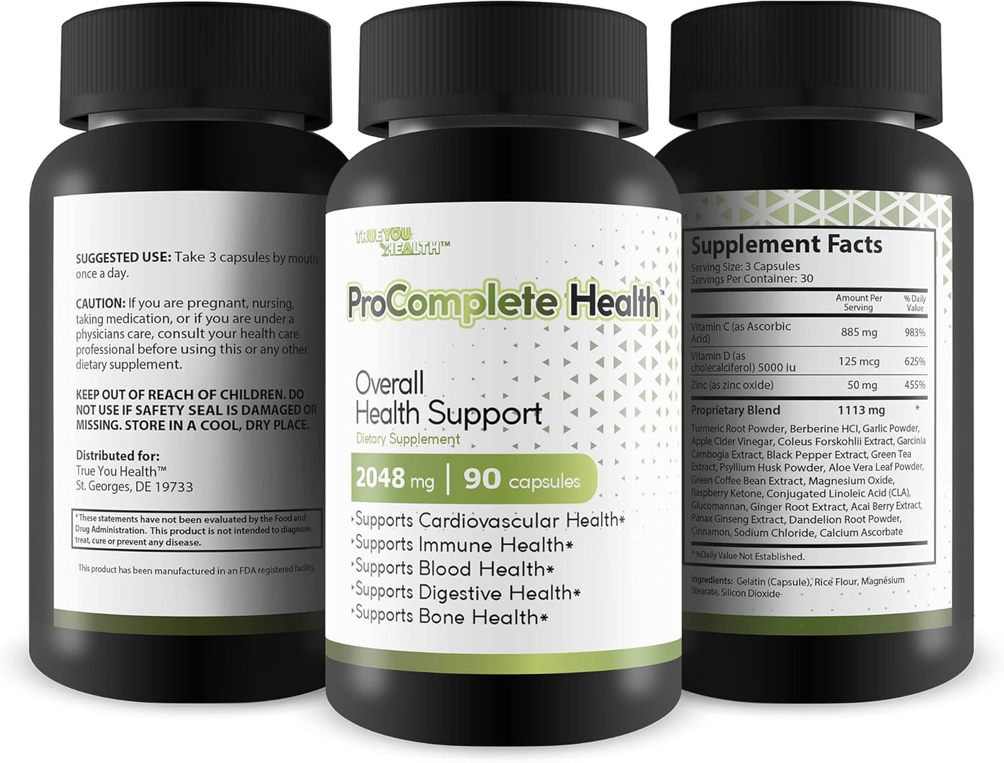 Health Pro Complete Health Supplement for Men & Women - Daily Support for Heart, Blood, Digestive, Cognitive, & Bone Health - Vitamins, Minerals, Antioxidants, Herbal Extracts - Immune Boost