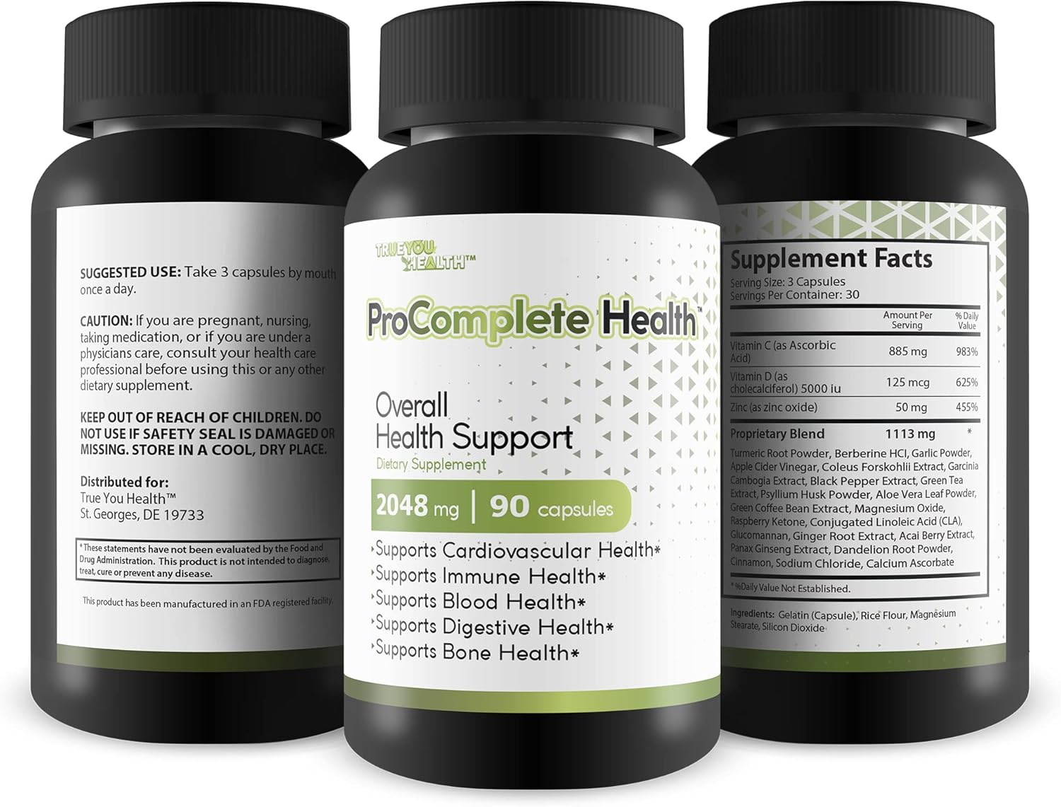 Health Pro Complete Health Supplement for Men & Women - Daily Support for Heart, Blood, Digestive, Cognitive, & Bone Health - Vitamins, Minerals, Antioxidants, Herbal Extracts - Immune Boost