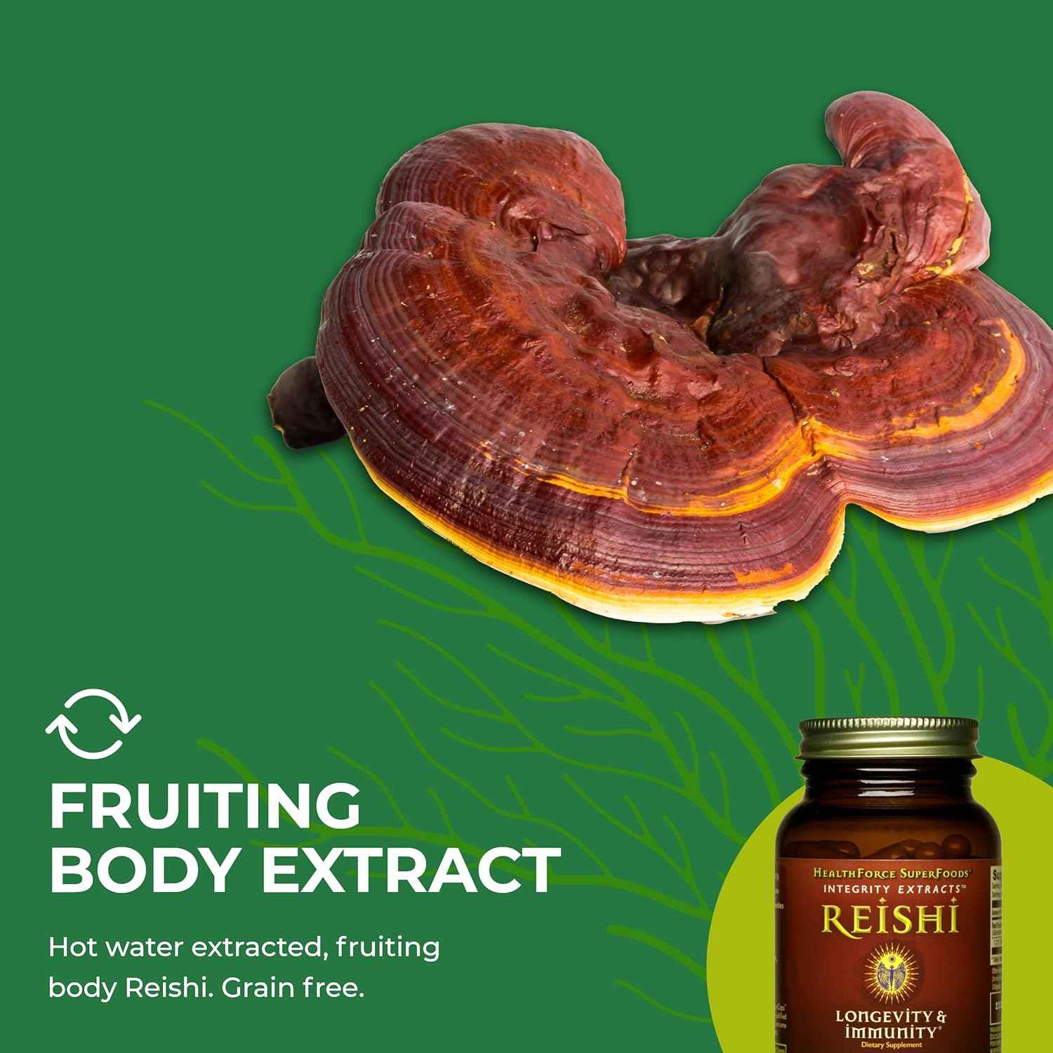 HealthForce SuperFoods Integrity Extracts Reishi – Capsules - 90 Vegan Capsules