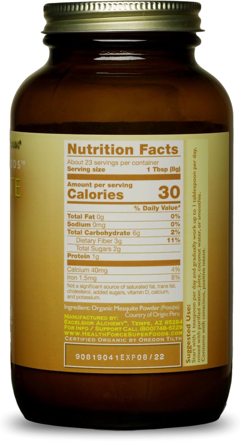 HealthForce SuperFoods Mesquite Powder - 180g Integrity Foods for Natural Health