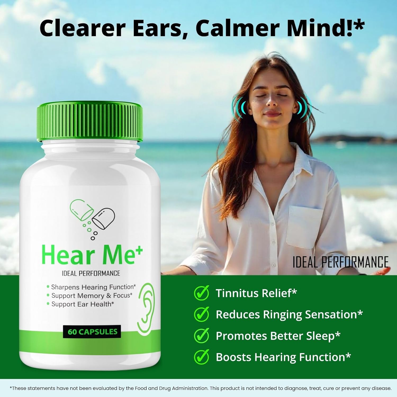 Hear Me Plus Capsules - Maximum Strength Ear Supplement for Ideal Performance (5 Pack)
