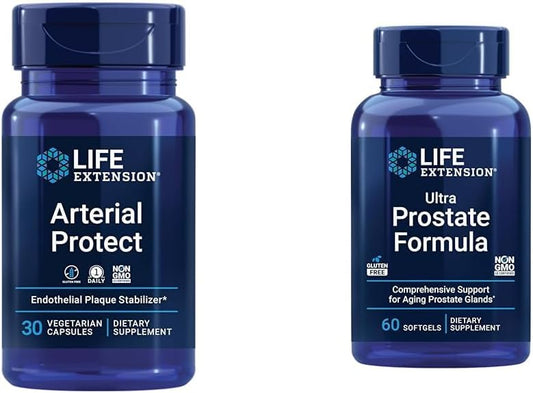 Heart Health & Blood Pressure Support Supplement with Saw Palmetto, Pygeum, Nettle Root & Lycopene - Arterial Protect & Ultra Prostate Formula for Men