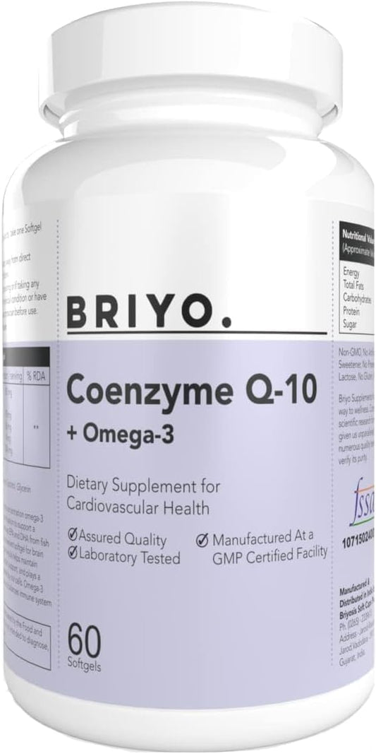 Heart Health Supplement: CoenzymeQ10 + Omega 3 with Lycopene and Selenium - 150 mg Omega 3 + 100 mg Omegas 3 - Cellular Energy and Antioxidant Support