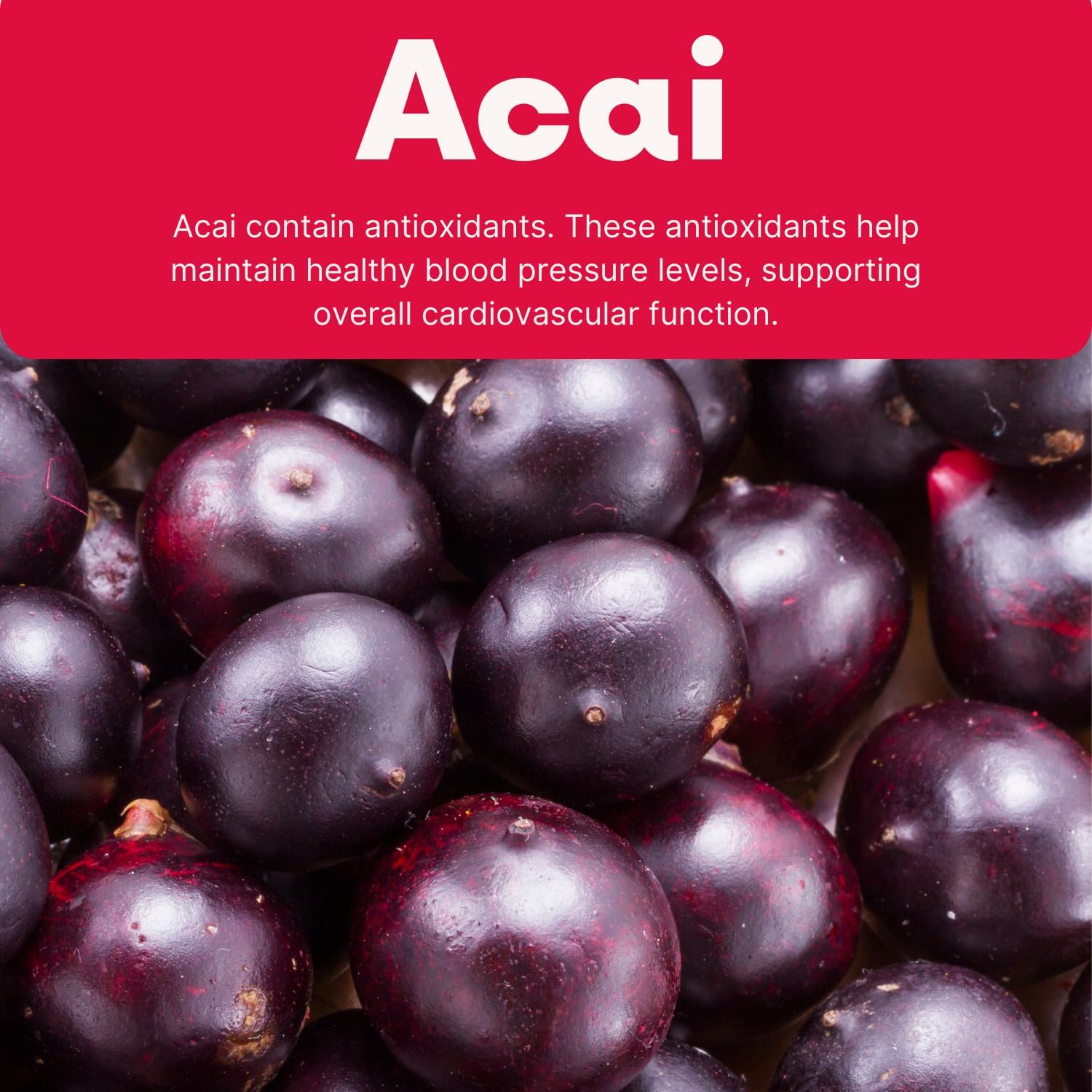 Heart-Healthy Olives & Acai Berries Supplement for Antioxidants, Monounsaturated Fats, and Fiber - Made in USA