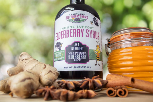 Heartland Elderberry Farms Elderberry Syrup - Highly Concentrated Immune Support with Natural Flavor - Cold Pressed Elderberry Juice for Kids and Adults