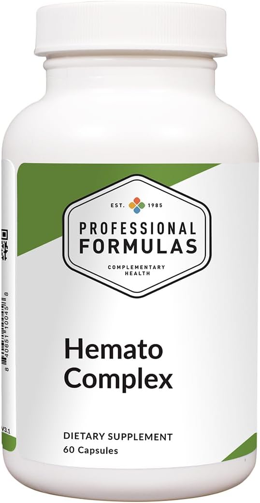 Hemato Complex - Liver & Spleen Support Formula with Astragalus, Vitamins & Minerals - Professional Grade, Gluten Free, 90 Capsules
