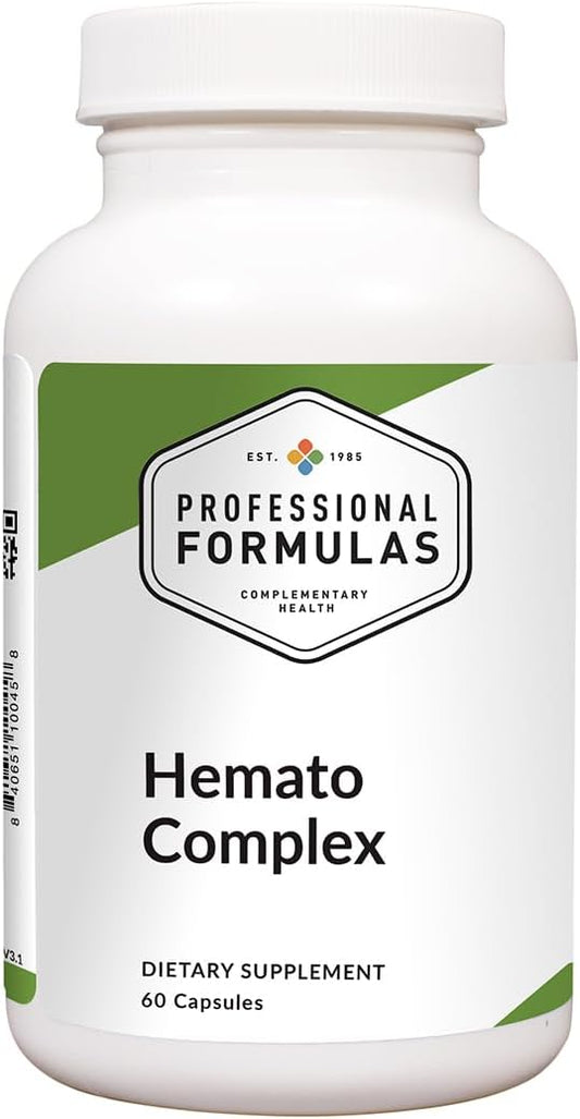 Hemato Complex - Liver & Spleen Support Formula with Astragalus, Vitamins & Minerals - Professional Grade, Gluten Free, 90 Capsules