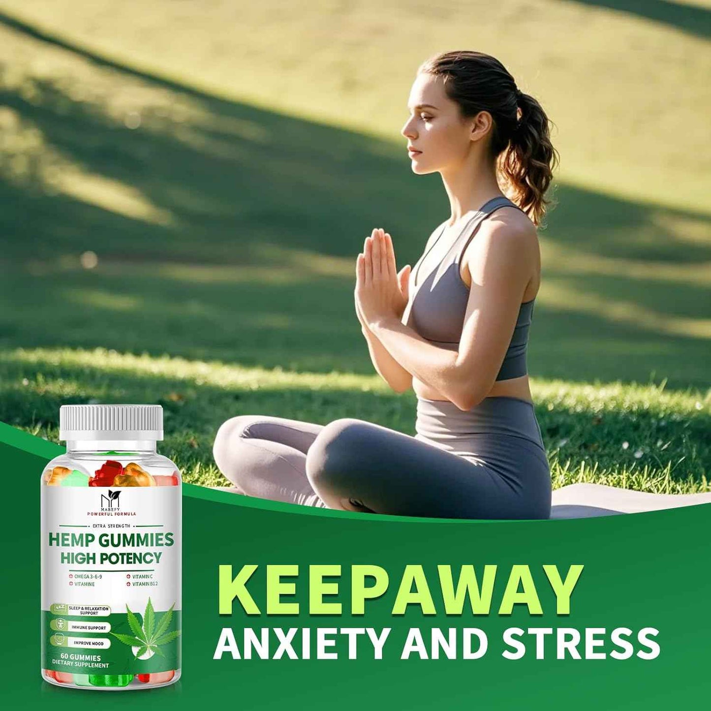 Hemp Gummies - Omega, Vitamins, Magnesium - Sleep, Immune, Mood