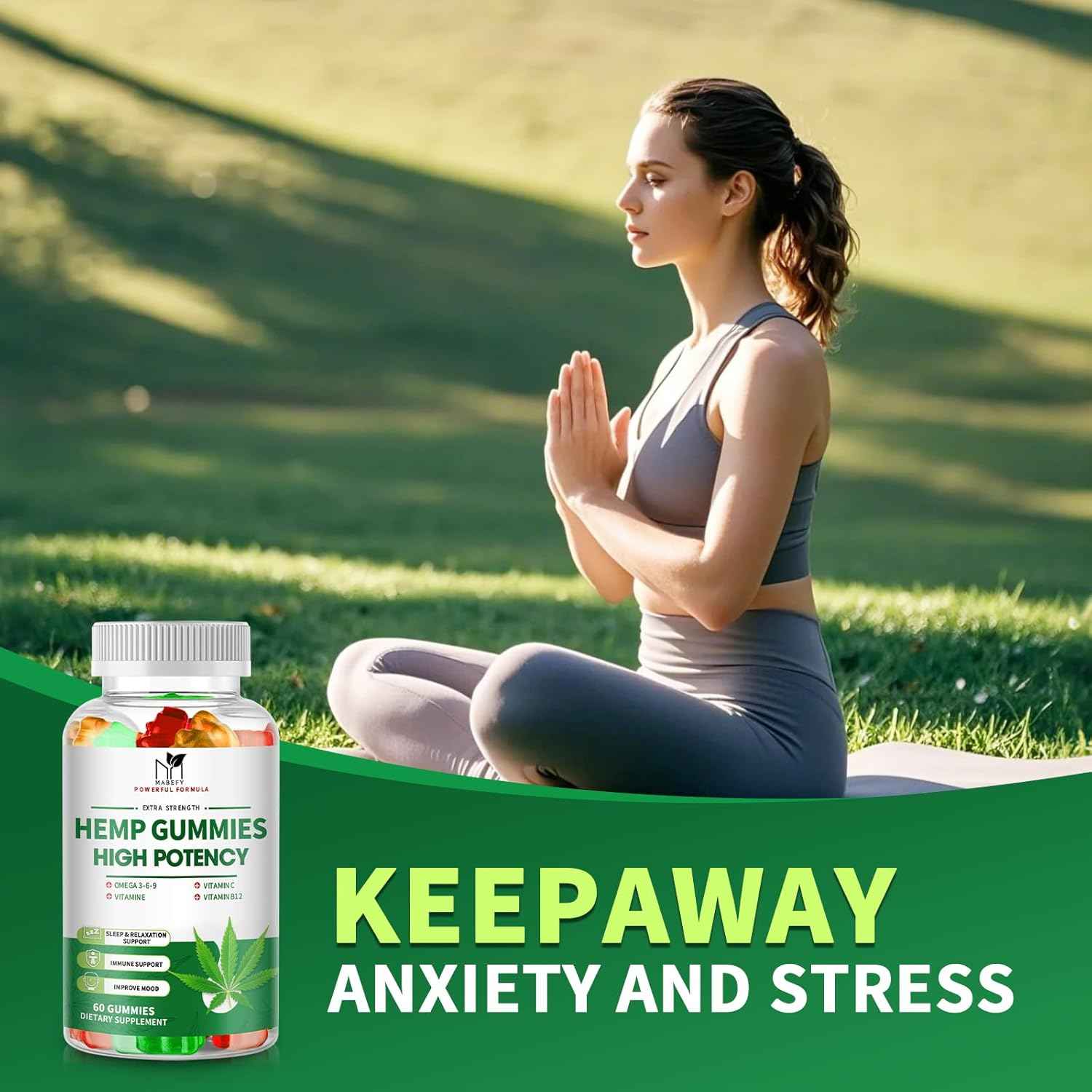 Hemp Gummies - Omega, Vitamins, Magnesium - Sleep, Immune, Mood