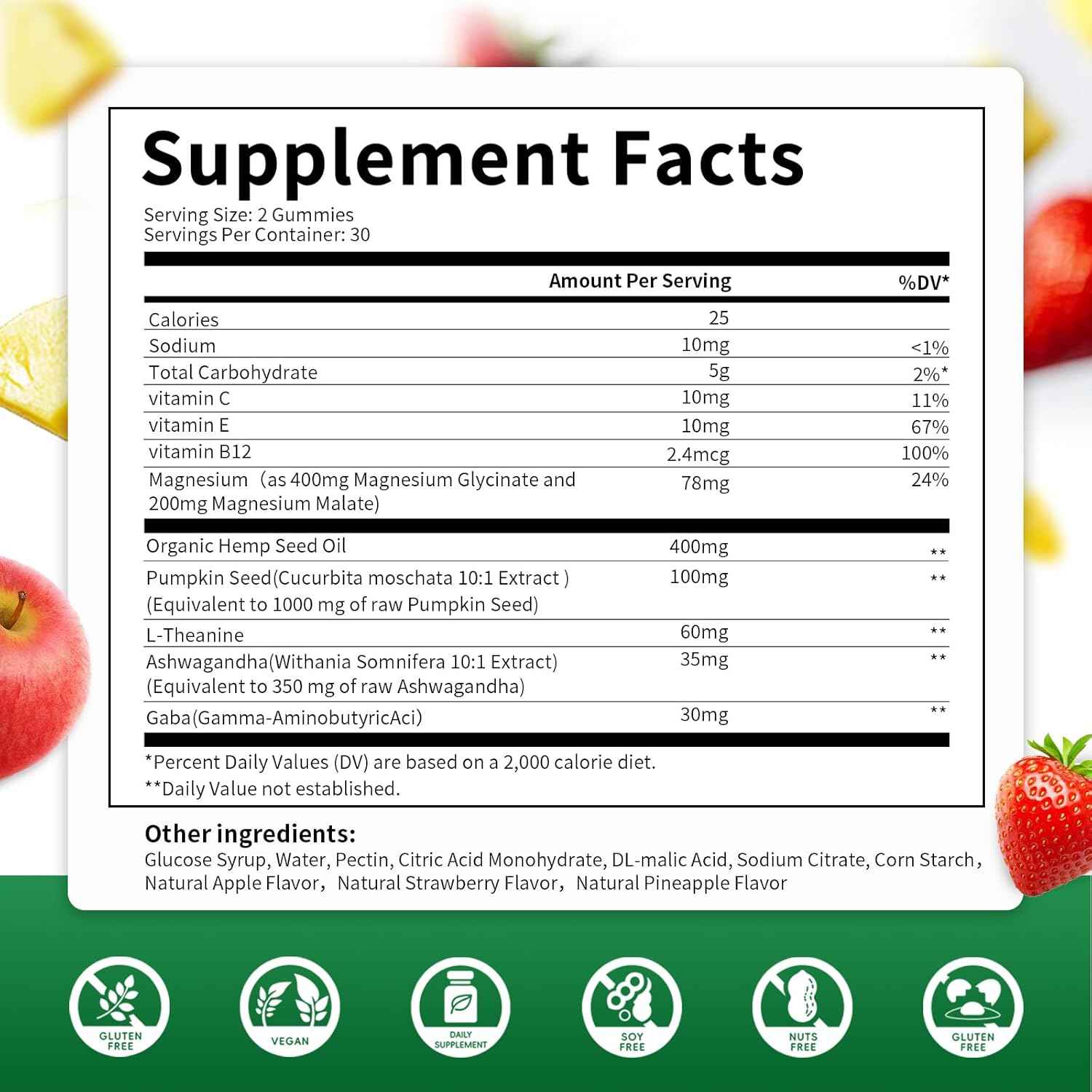 Hemp Gummies - Omega, Vitamins, Magnesium - Sleep, Immune, Mood