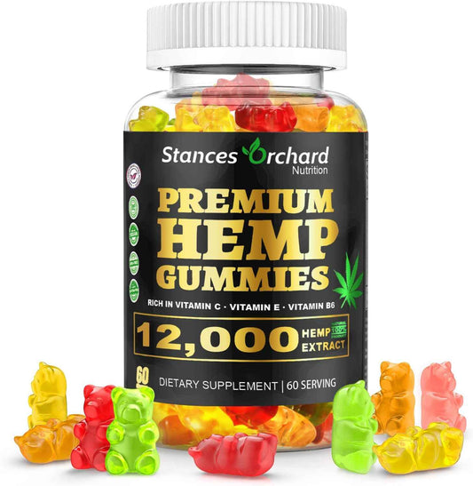 Hemp Gummies Natural Harmony - Extra Strength metabolism booster Gummies for Balanced Mood and Wellness - Organic, Vegan, Sugar Free - 60 Count, 2-Month Supply