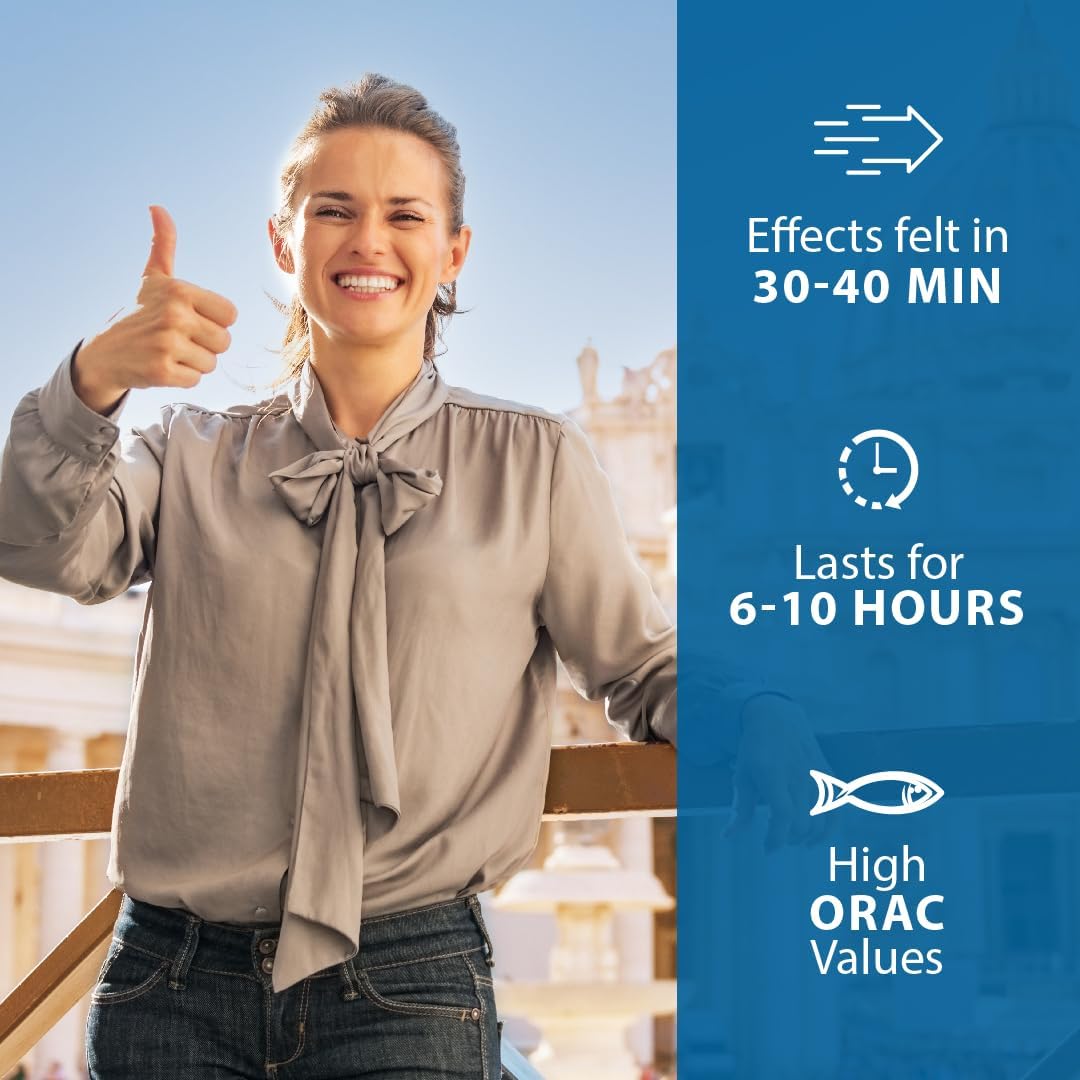 Herb-E-Concept LTO3 Plus Capsules with L-Theanine, Skullcap, Magnesium & Vitamin B6 for Concentration, Calm Mind, Positive Mood, Relaxation & Sleep