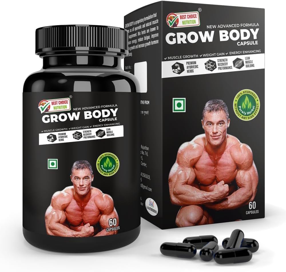 Herbal Body Growth Supplement (60 Capsules) - Advanced Formula, No Side Effects