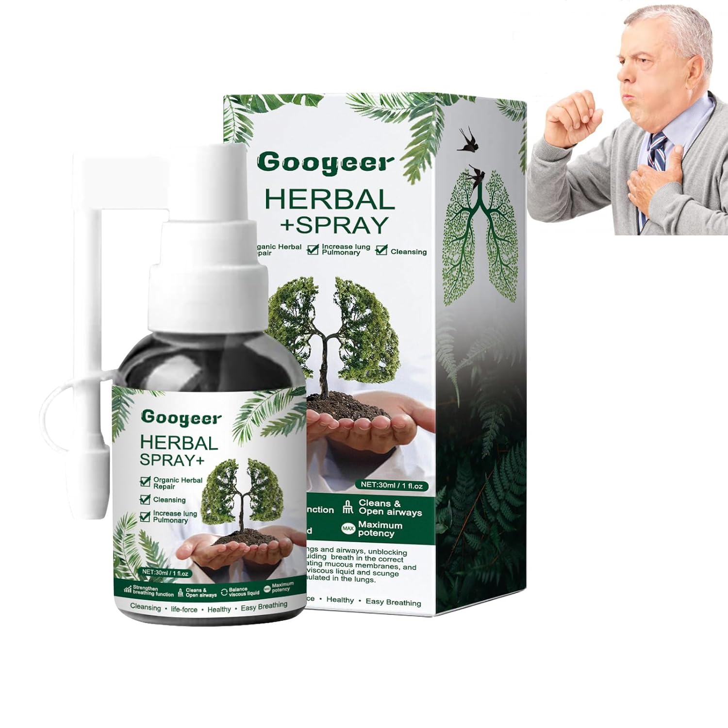 Herbal Lung Cleanse Spray - Natural Respiratory Support Formula
