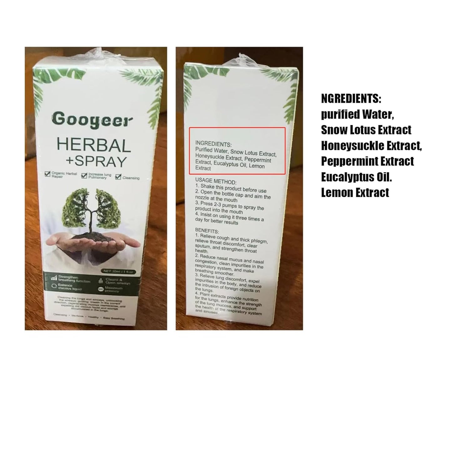 Herbal Lung Cleanse Spray - Natural Respiratory Support Formula