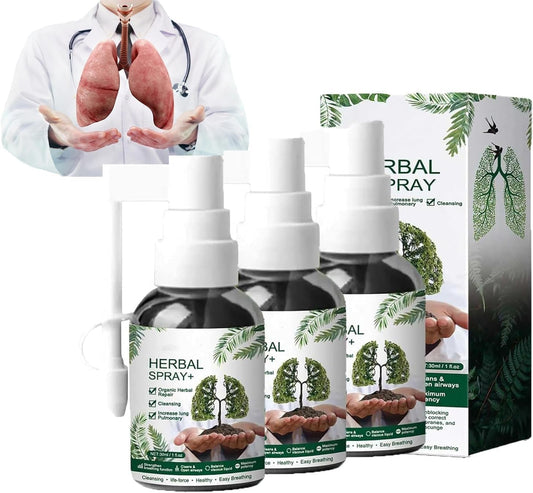 Herbal Lung Cleansing Spray for Smokers - Organic Respiratory Support (1 Piece)