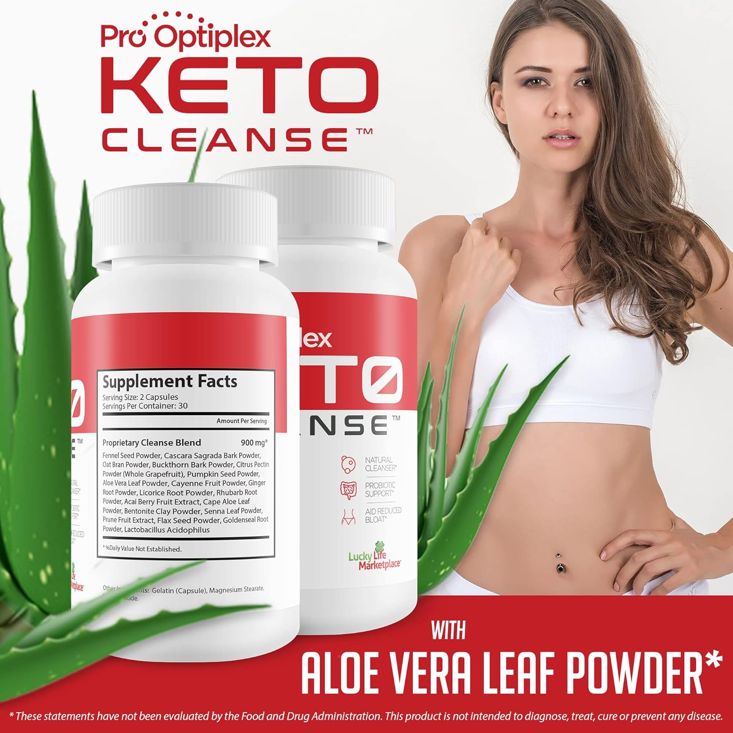 Herbal Probiotic Keto Cleanse - Natural Detox & Cleanse - Supports Full Body & Colon Cleansing - Reduces Bloating - Flushes Toxins & Waste
