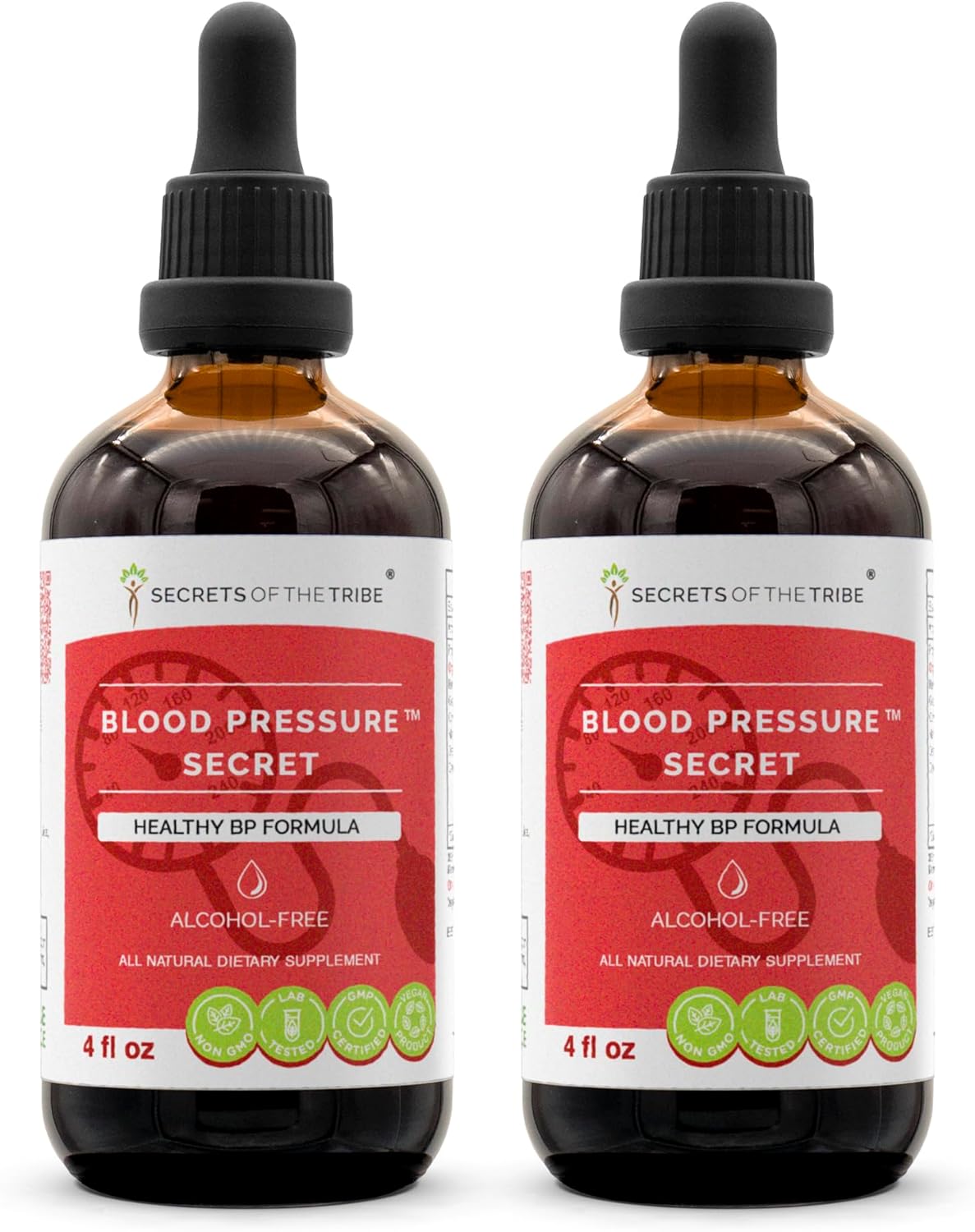 Herbal Supplement Blend for Healthy Blood Pressure and Circulation - Alcohol-Free Liquid Extract (2x4 fl oz)