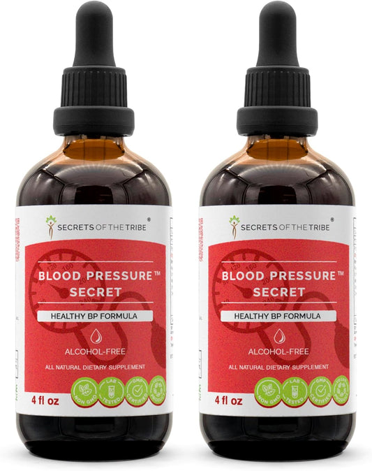 Herbal Supplement Blend for Healthy Blood Pressure and Circulation - Alcohol-Free Liquid Extract (2x4 fl oz)