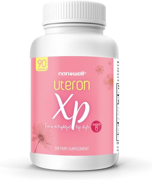 Herbal Uterus Supplement - NANOWELL Uteron XP 90 Capsules for Women's Health