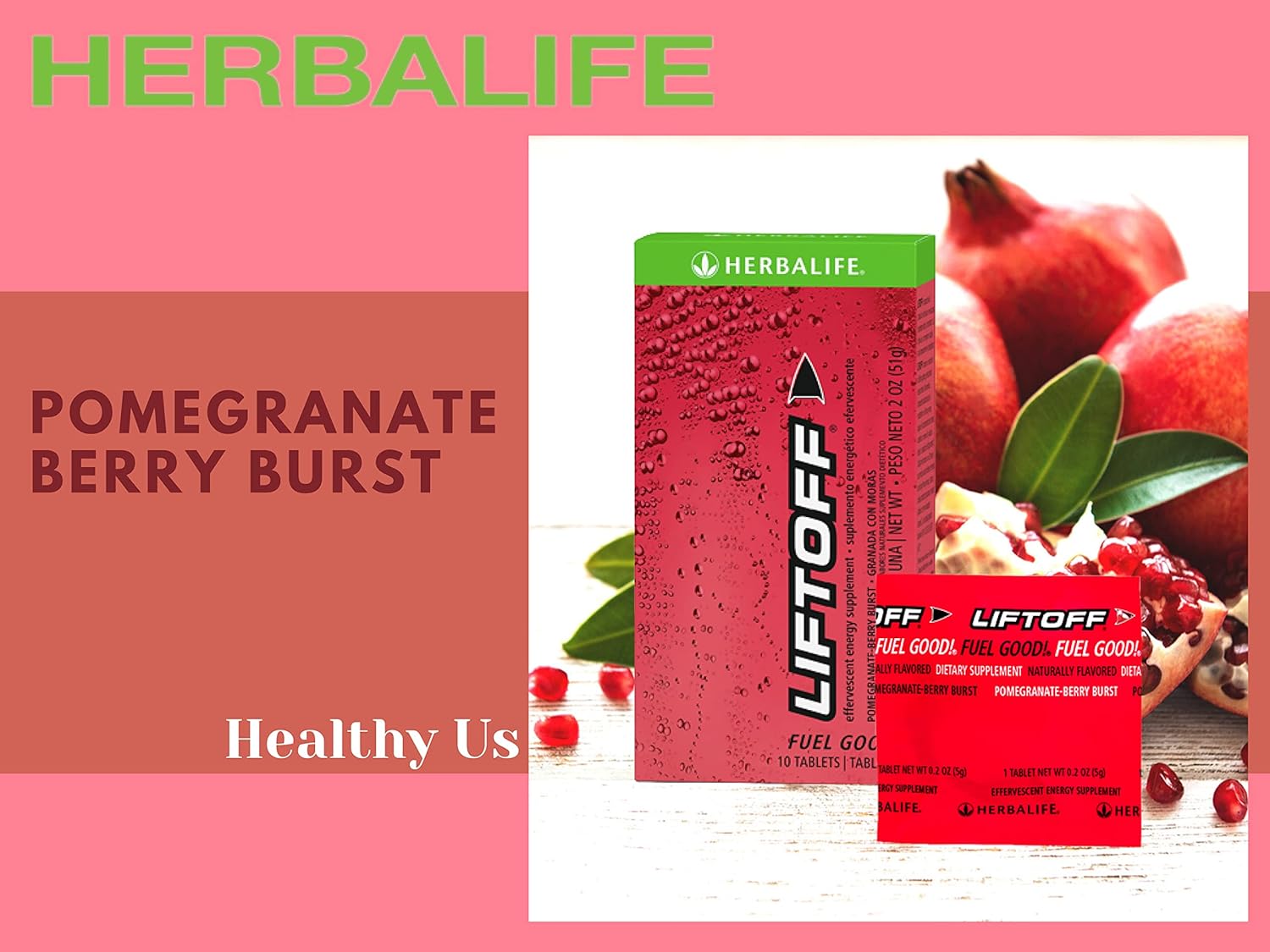 Herbalife Liftoff Energy Tablets Combo - Pomegranate-Berry Burst, Ignite-Me Orange, Tropical Fruit Force - 12 tablets each - Natural Flavors