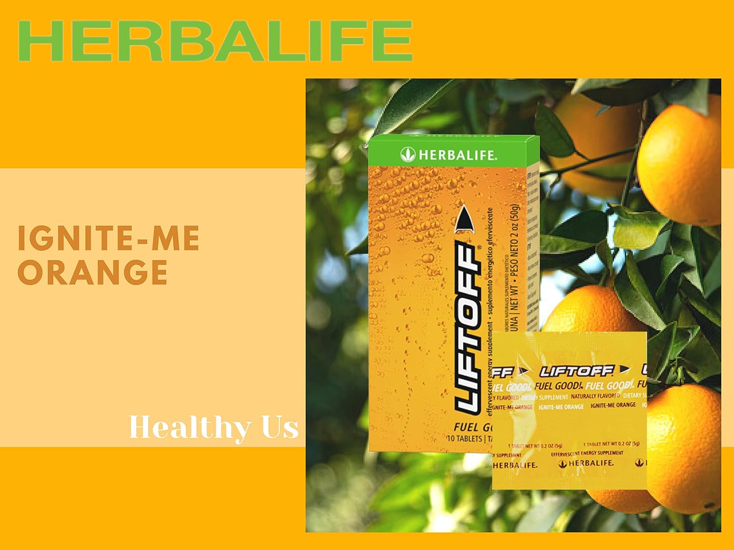 Herbalife Liftoff Energy Tablets Combo - Pomegranate-Berry Burst, Ignite-Me Orange, Tropical Fruit Force - 12 tablets each - Natural Flavors