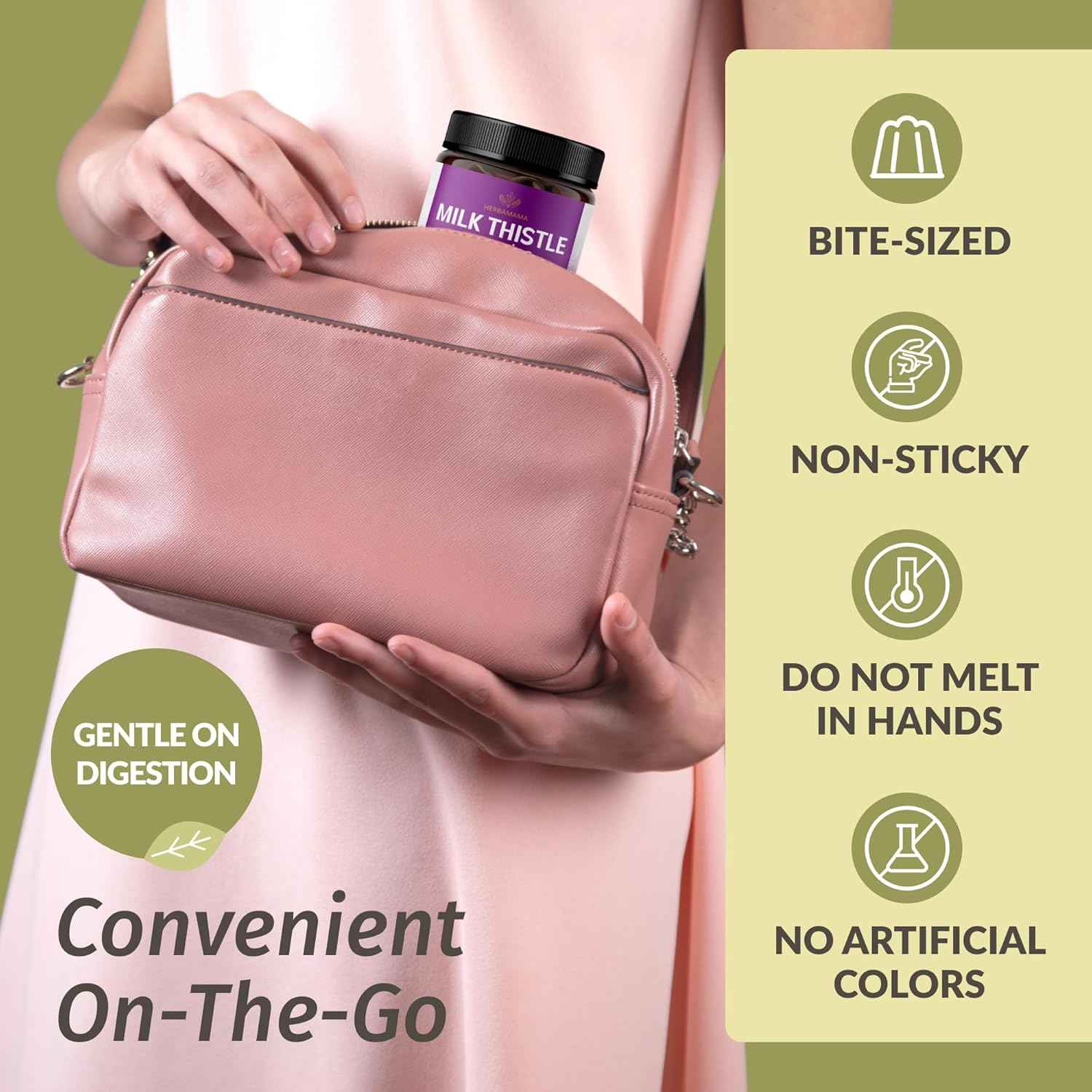 HERBAMAMA Milk Thistle and Liver Support Complex Kit - Bundle of Milk Thistle Gummies & Liver Detox Liquid Complex 4 fl oz - Vegan, Non-GMO, Alcohol-Free - 2 Pack