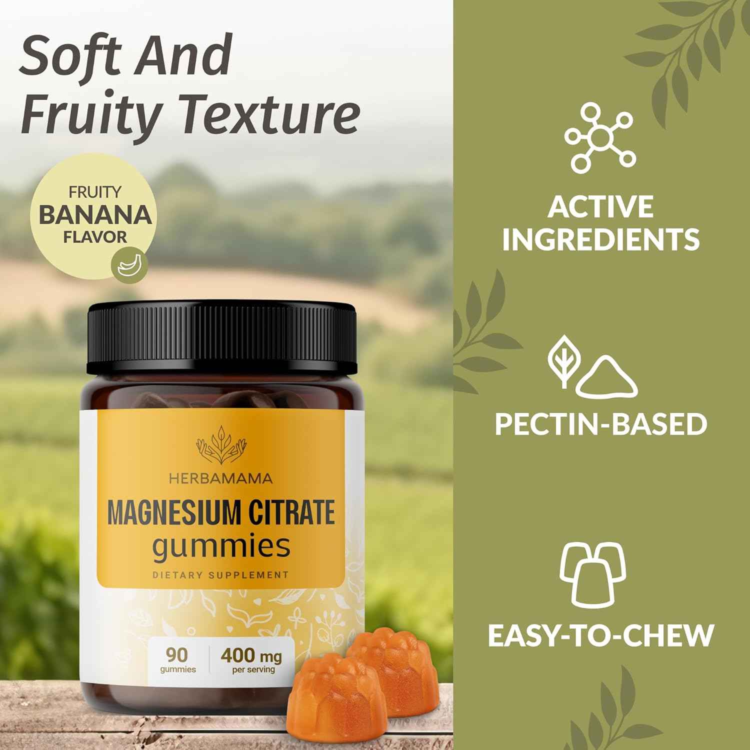 HERBAMAMA Milk Thistle and Magnesium Kit - Bundle of 1500 mg Milk Thistle & 400 mg Magnesium Citrate Gummies - Vegan, Non-GMO, Gelatin-Free - 2 Pack