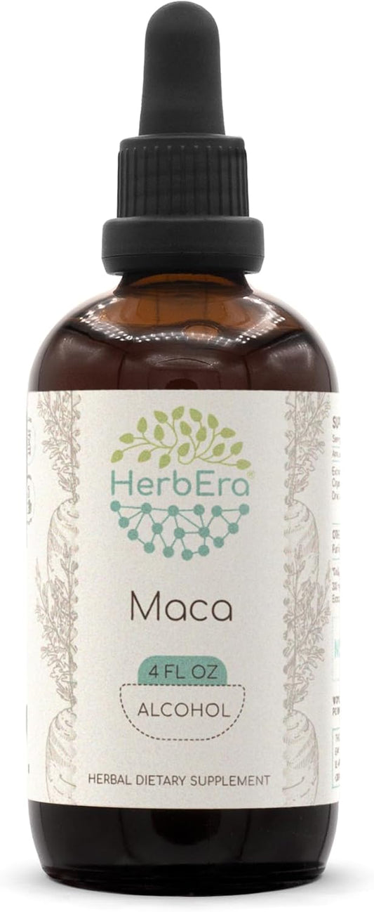 HerbEra Maca A120 Alcohol Herbal Extract Tincture - 4 fl oz of Lepidium Meyenii Tincture