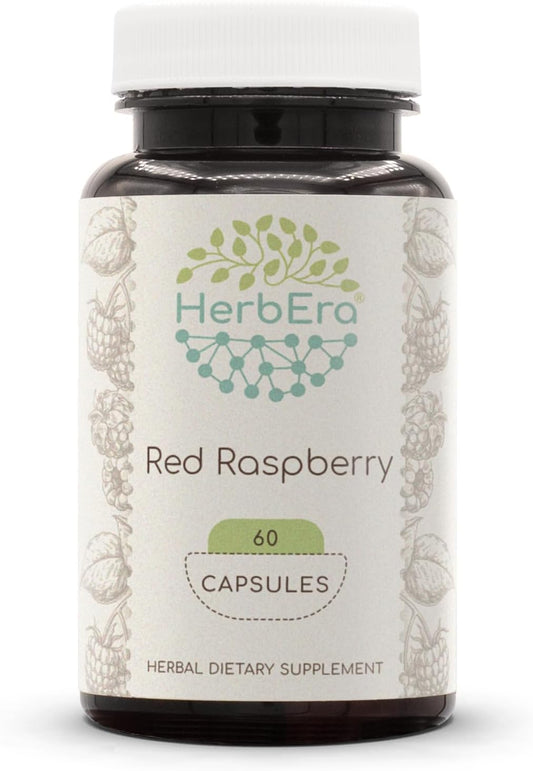 HerbEra Red Raspberry Capsules - 500 mg Dried Leaf Extract - 60 Capsules