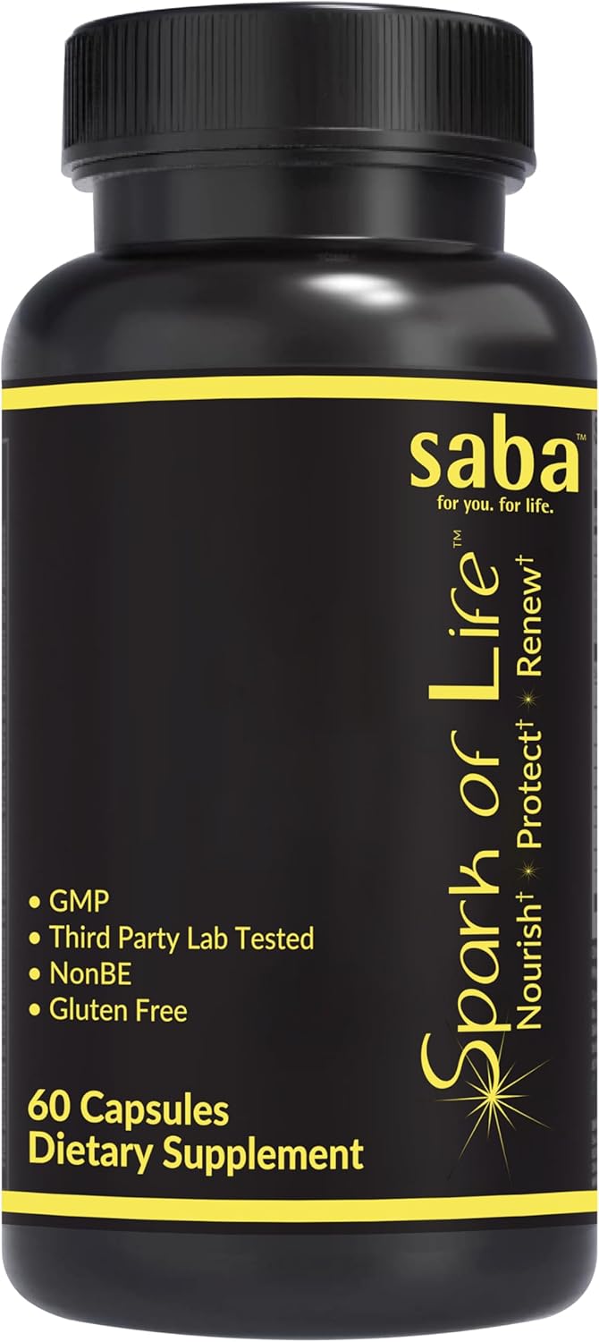 HerbFuse Saba Spark of Life Multivitamin and Mineral Supplement - 60 Capsules - Nourish, Protect, Renew