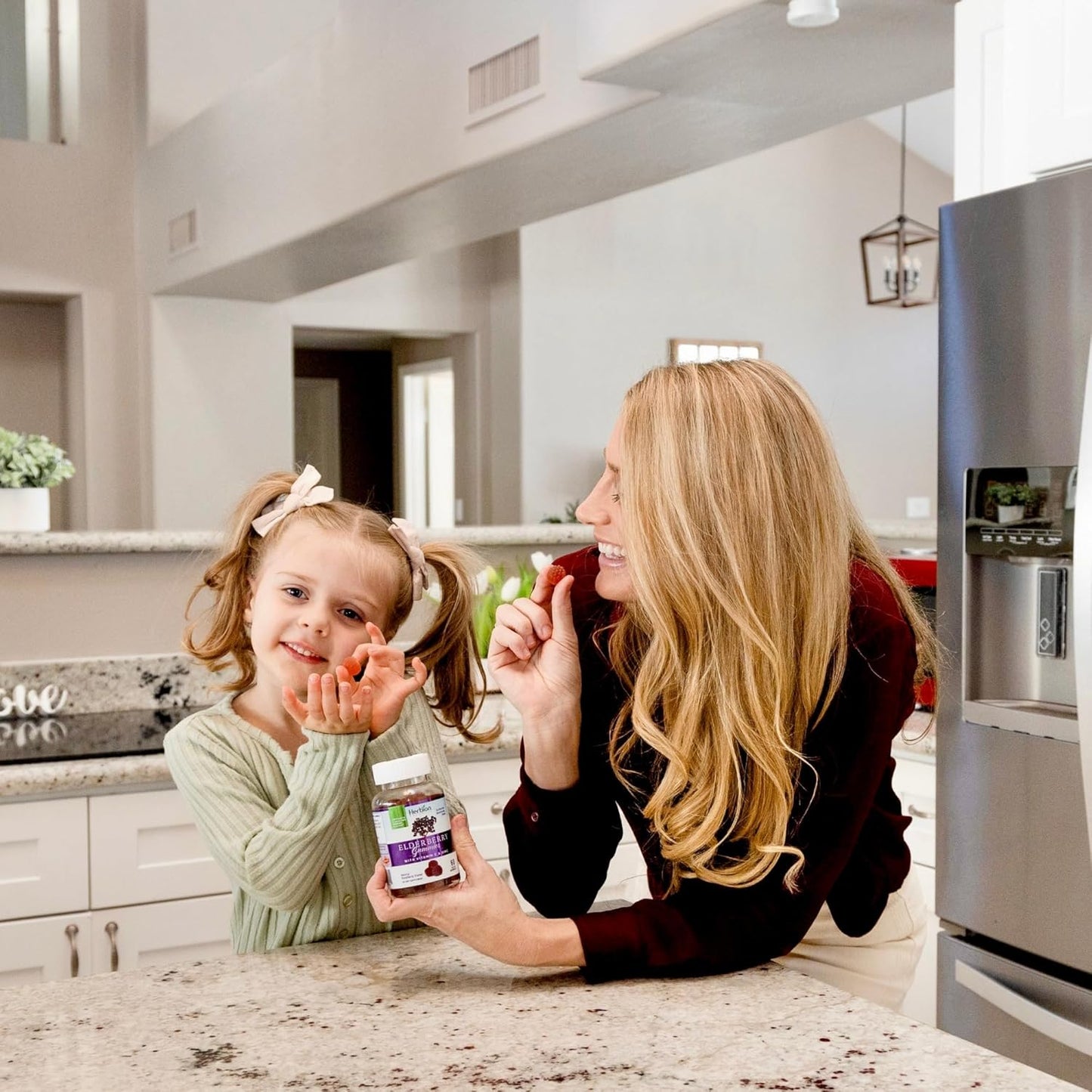 Herbion Naturals Elderberry Gummies with Vitamin C & Zinc - Immune Support for Adults & Kids - Gluten-Free & Gelatin-Free - 60 Gummies - USA Made.
