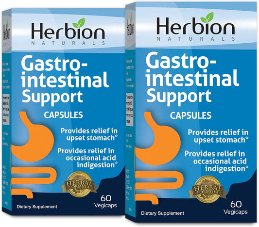 Herbion Naturals Gastrointestinal Support Herbal Blend for Upset Stomach Relief - 120 Vegicaps