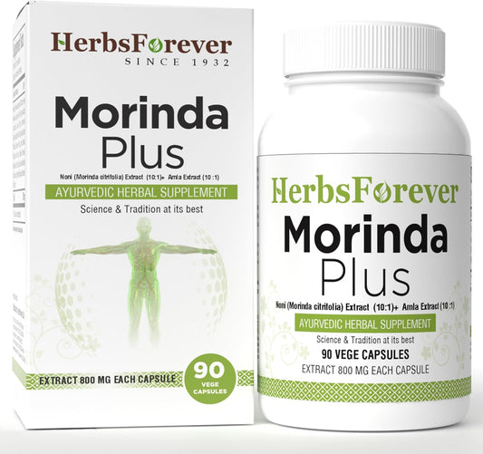 Herbsforever Noni Plus Amla Capsules - Immunity Supplement for Immune System Health - 90 Capsules