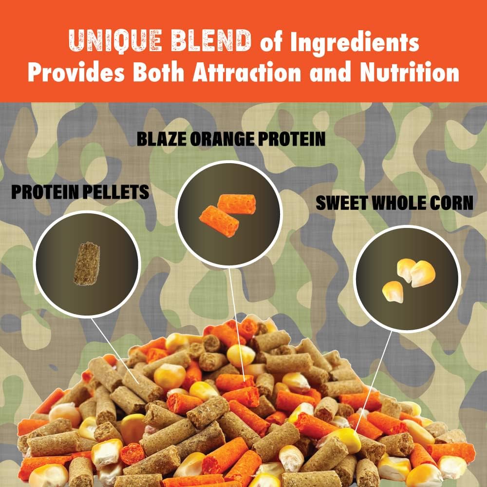 Herron Outdoors 4-4-2 Protein Pellets & Corn Deer Attractant - Feed Bait for Whitetail Deer & Hunters - 5lbs