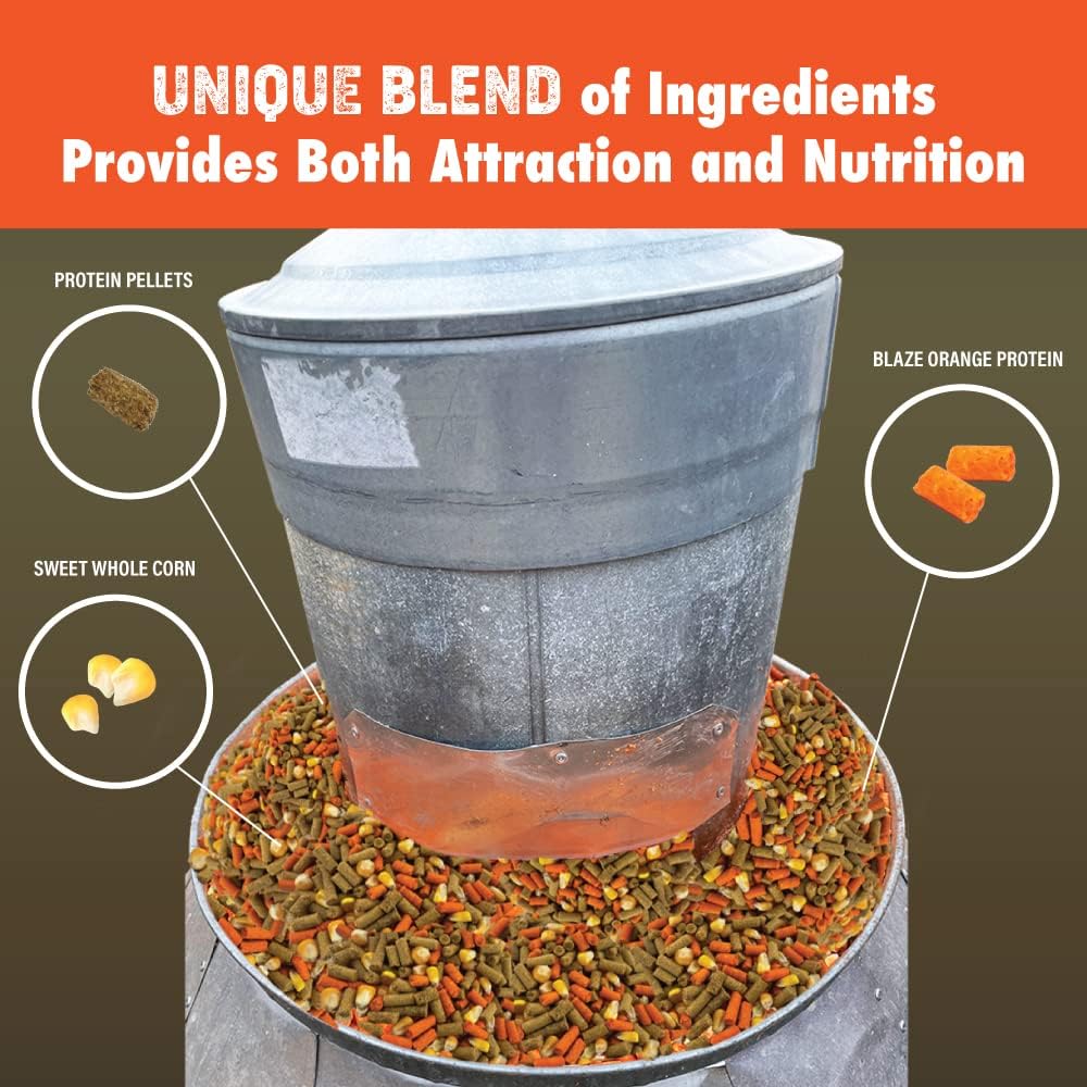 Herron Outdoors 4-4-2 Protein Pellets & Corn Deer Attractant - Feed Bait for Whitetail Deer & Hunters - 5lbs