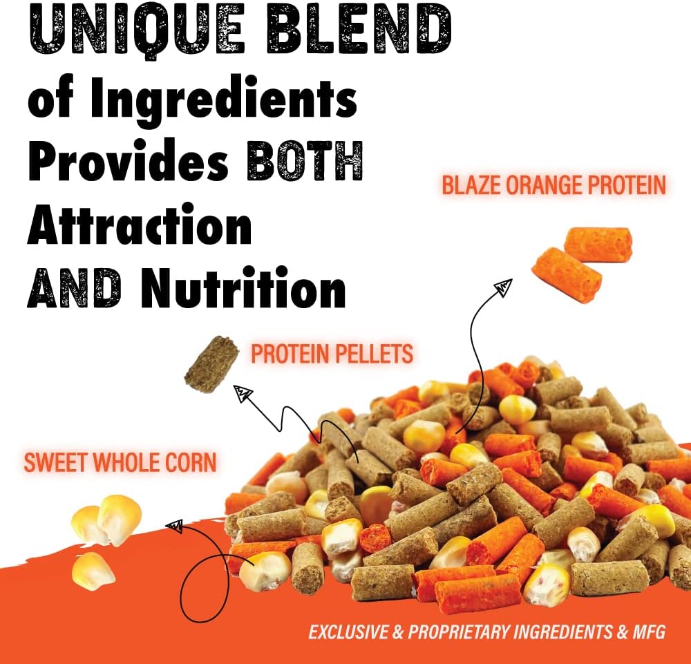 Herron Outdoors 4-4-2 Protein Pellets & Corn Deer Attractant - Feed Bait for Whitetail Deer & Hunters - 5lbs