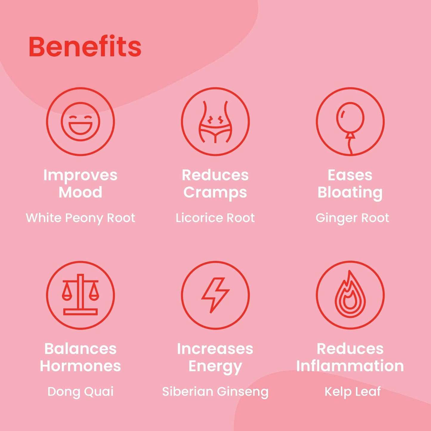 Hertime PMS Drink Packets - Hormone Balance & Menstrual Relief Supplement for Women - Peony Roots, Siberian Ginseng, Minerals - Sugar Free - Raspberry Flavor - 15 Pack