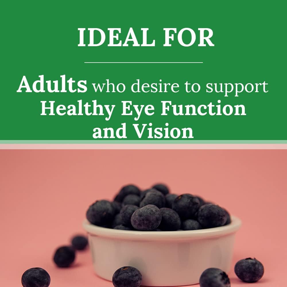 Hi Well Pure & Natural New Zealand Bilberry 15000 + Lutein Capsules (Pack of 2) - Premium Quality