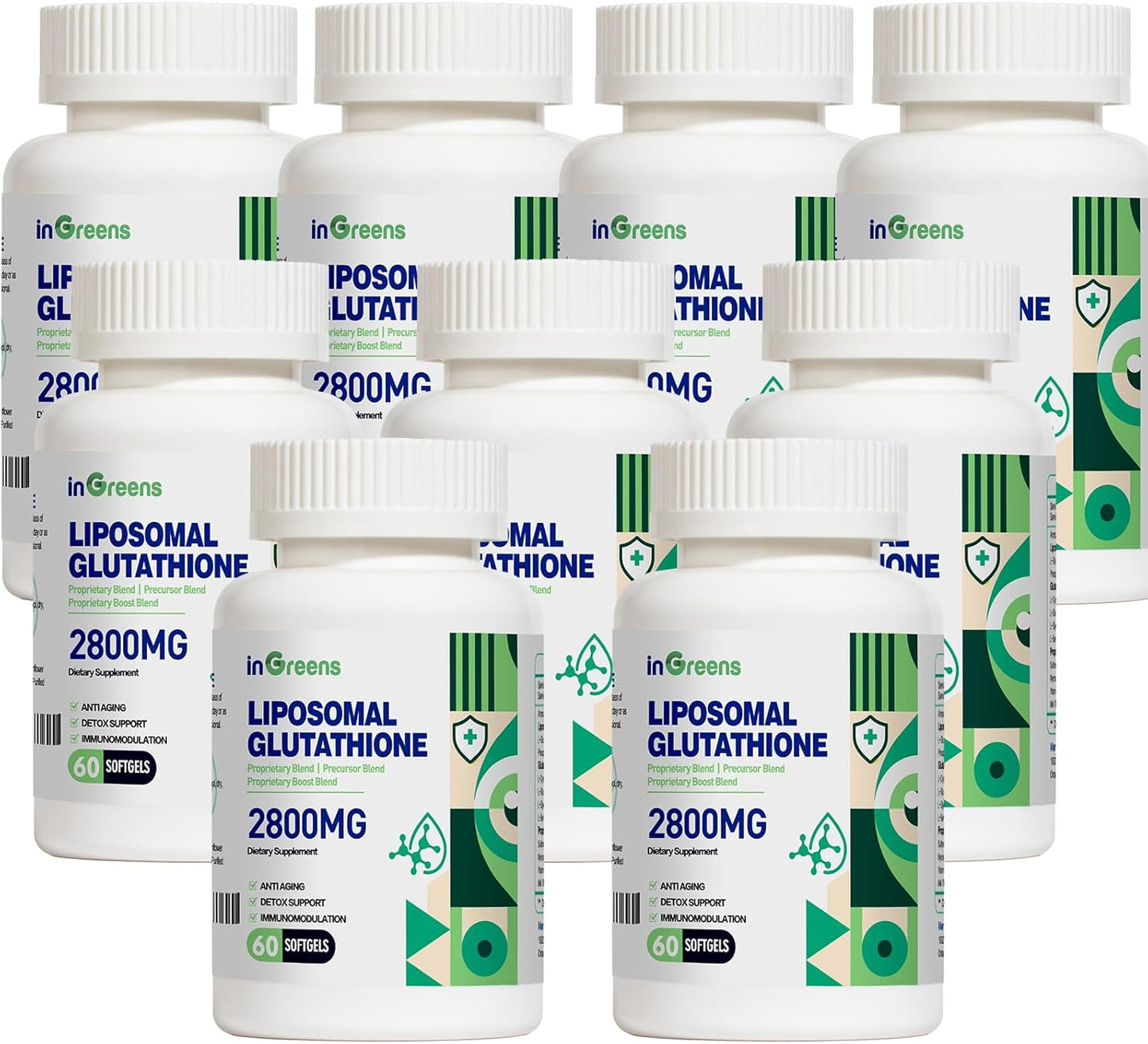 High Absorption 2800 MG Liposomal Glutathione Softgels, Active L Glutathione Reductase, Anti-Aging Antioxidant, 60 Softgels