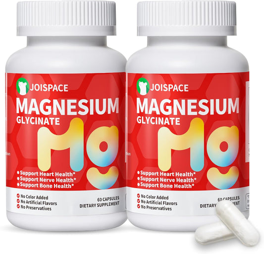 High Absorption 750mg Magnesium Glycinate Supplement with 120mg Magnesium - Support Heart, Nerves, Muscles & Bone Health - Relieve Stress, Improve Sleep - 120 Capsules