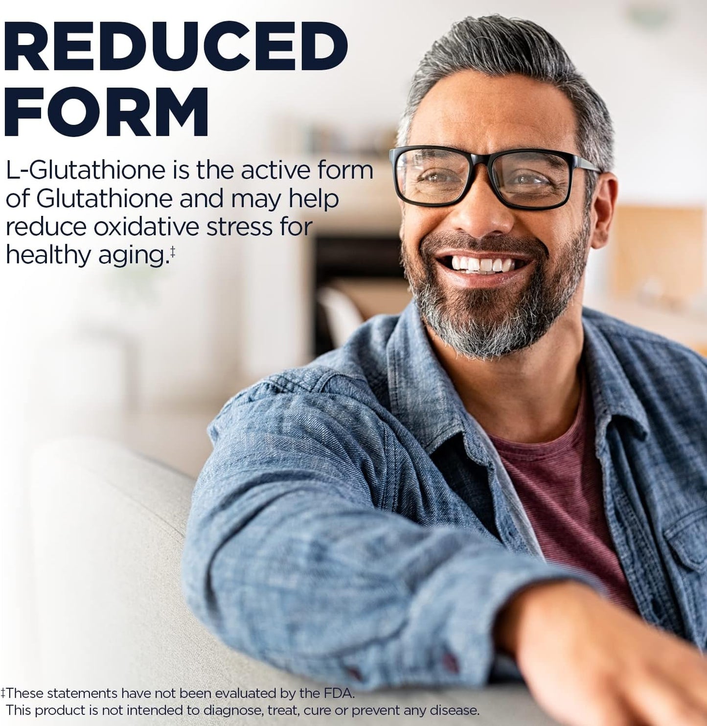 High Absorption KAL L-Glutathione SR Supplement - Lab Verified Antioxidant - 60 Servings - 60 VegCaps - 60-Day Guarantee