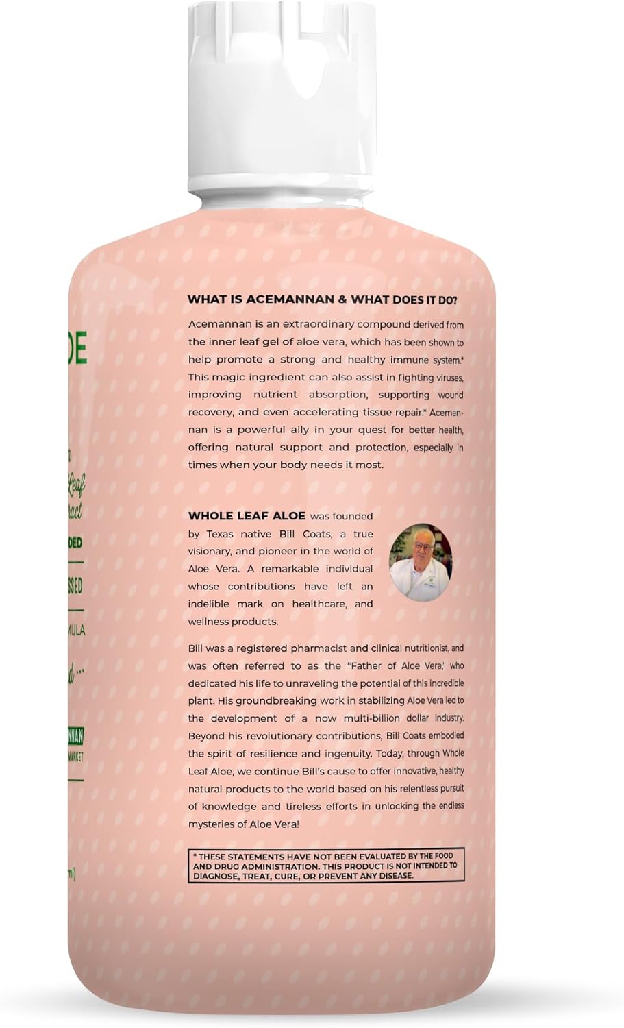 High Acemannan Concentration Aloe Vera Juice Infused with Kiwi Berry - Waterless Patented Formula for Maximum Benefits