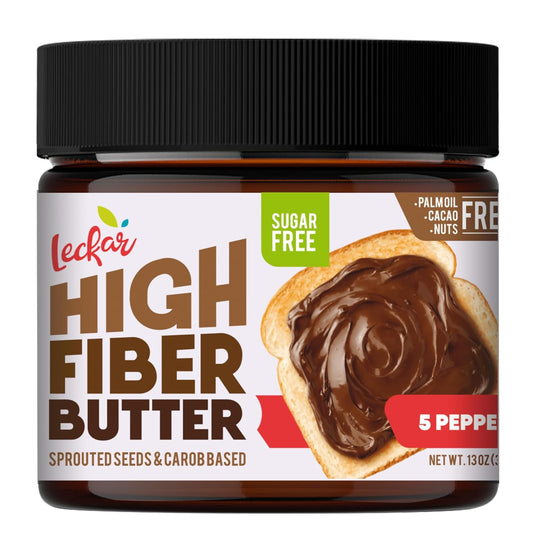 High Fiber Butter with Carob Powder and Sprouted Seeds - Keto Friendly, Sugar Free Topping for Healthy Treats
