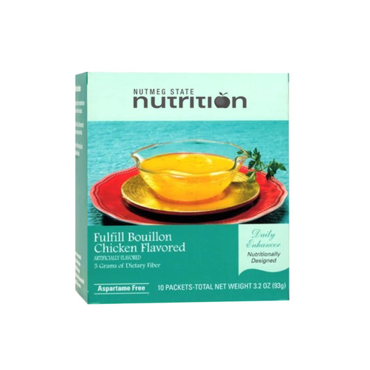 High Fiber Soup Mix - Low Calorie, Fat Free, Naturally Flavored, Ideal Protein Compatible - Chicken Bouillon - 10 Servings