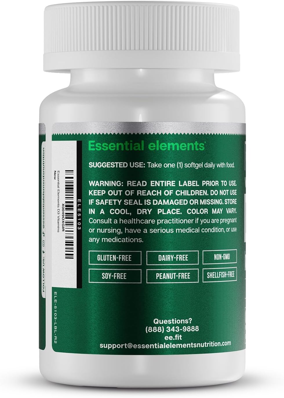 High Potency D3 Vitamin Softgels with Olive Oil - 5000 IU for Bone, Muscle, & Immune Health