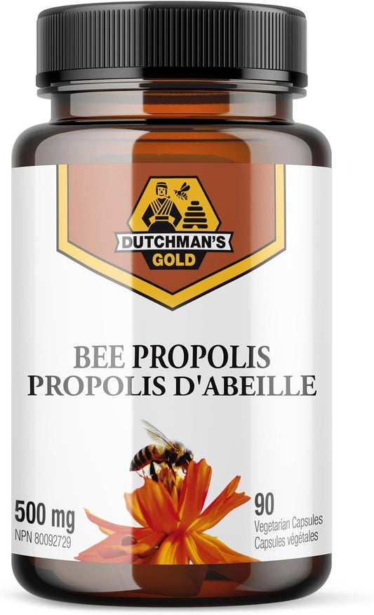 High Potency Dutchman's Gold Propolis Capsules - 90 Count, 500mg - Double Concentration Formula